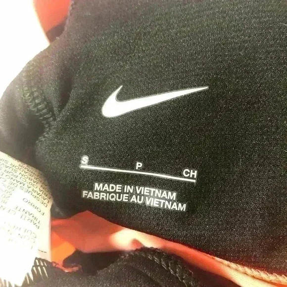 Nike Women Swim Tankini Top Coral Black Peach Removable Pads Size Small NWT - Picture 4 of 13